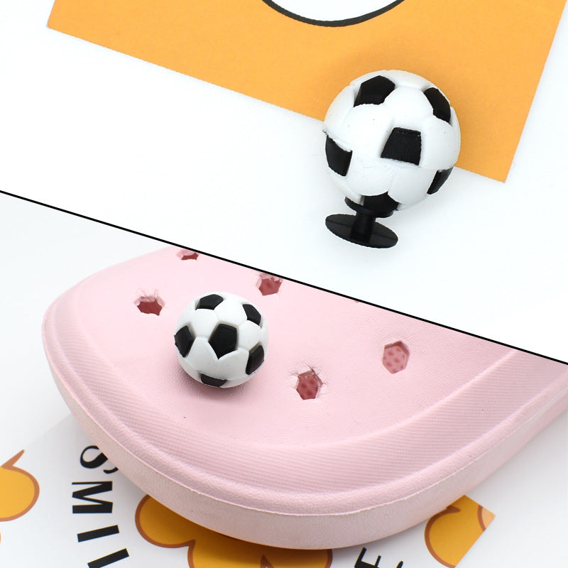 3D Cartoon Ball Sports DIY Ideas Series Charms - For Crocs Shoes EVA Bogg Bag Accessories