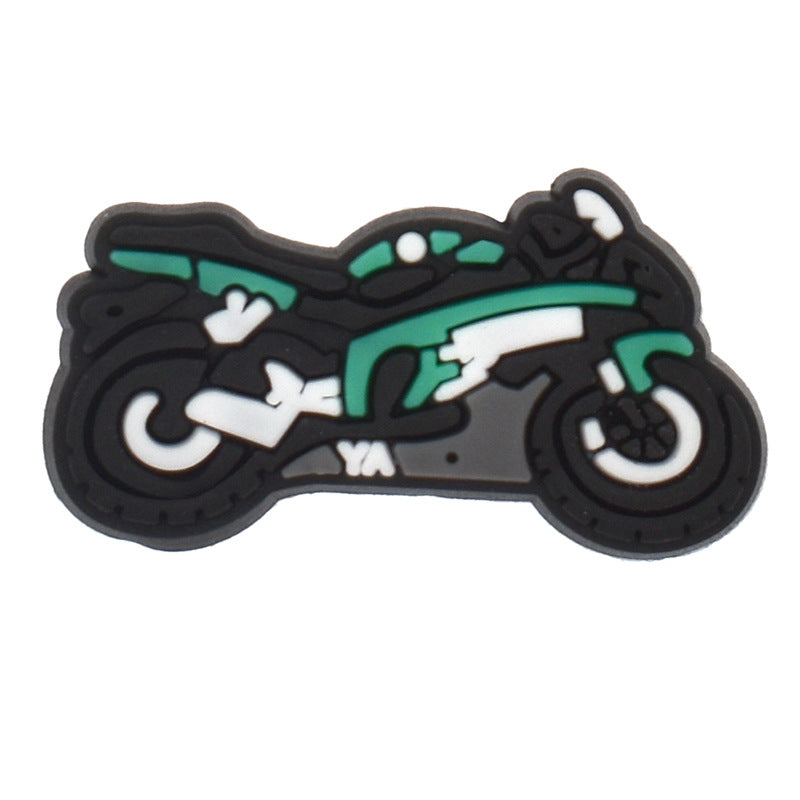 15PCS Motorcycle Racing DIY Ideas Series Charms - For Crocs Shoes EVA Bogg Bag Accessories