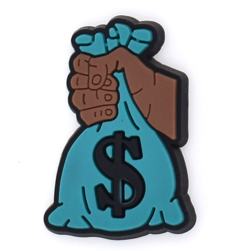 15Pcs US Dollar DIY Ideas Series Charms - For Crocs Shoes EVA Bogg Bag Accessories
