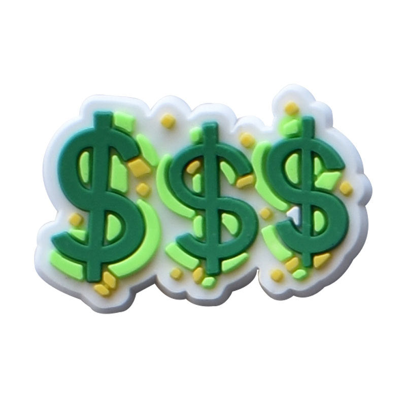 15Pcs US Dollar DIY Ideas Series Charms - For Crocs Shoes EVA Bogg Bag Accessories