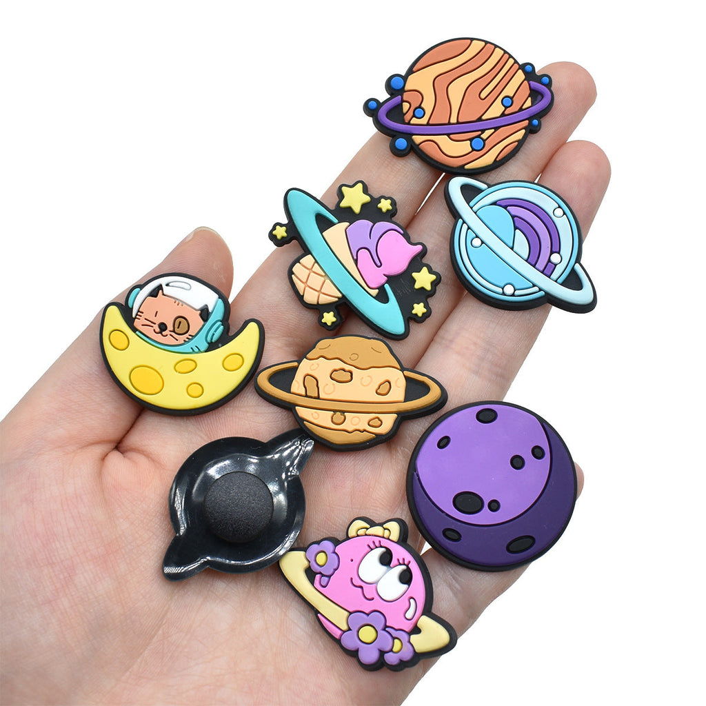 15pcs Small Planet DIY Ideas Series Charms - For Crocs Shoes EVA Bogg Bag Accessories