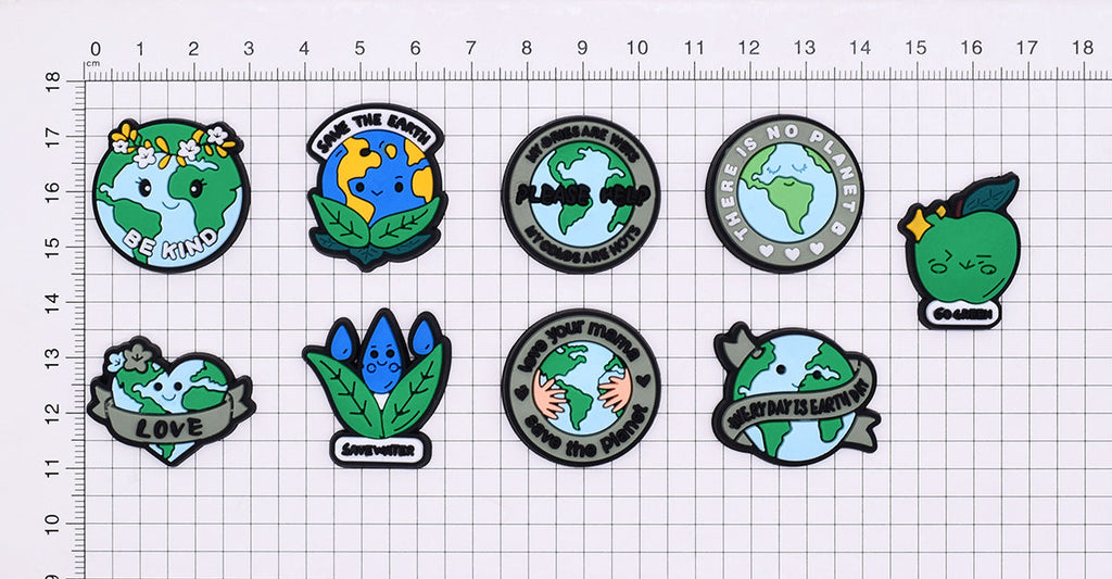 Fashion Resin Protecting the Earth Charms - For Crocs Shoes EVA Bogg Bag Accessories