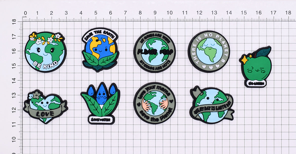 Fashion Resin Protecting the Earth Charms - For Crocs Shoes EVA Bogg Bag Accessories