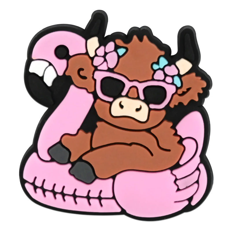 Flamingo Series Charms - For Crocs Shoes EVA Bogg Bag Accessories