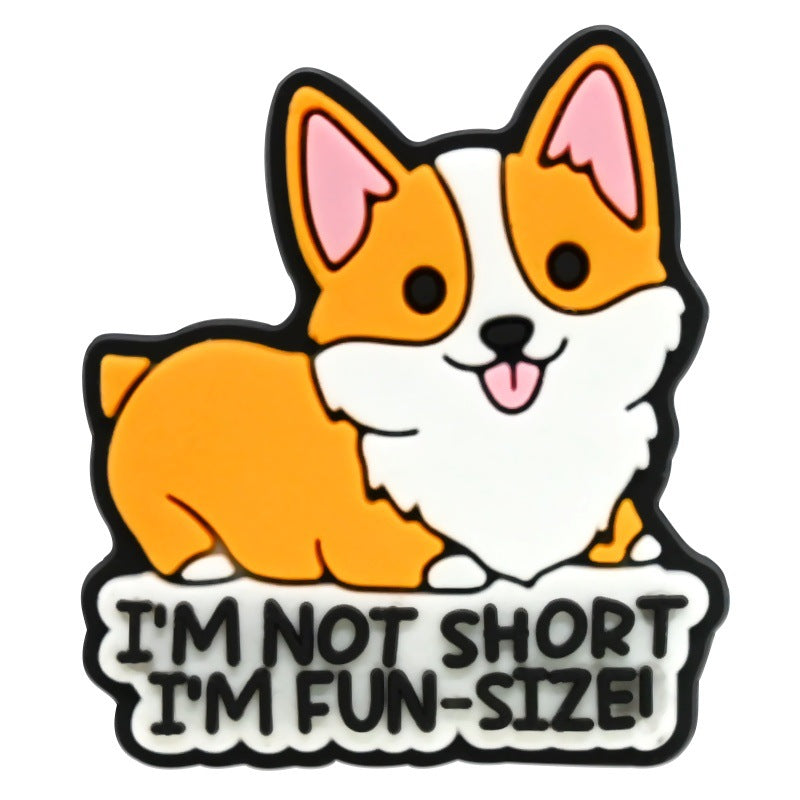 12Pcs Comic Dog DIY Ideas Series Charms - For Crocs Shoes EVA Bogg Bag Accessories