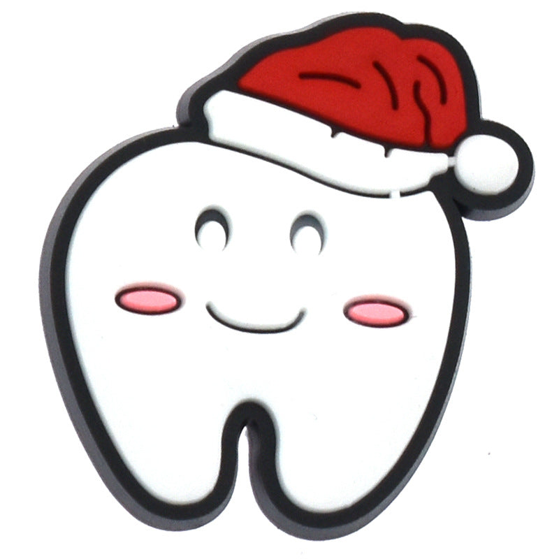 16pcs Protect Your Teeth DIY Ideas Series Charms - For Crocs Shoes EVA Bogg Bag Accessories