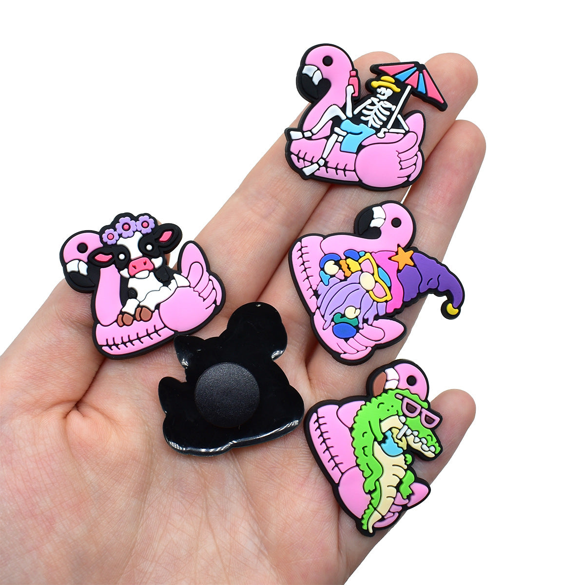 Flamingo Series Charms - For Crocs Shoes EVA Bogg Bag Accessories