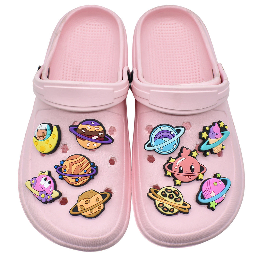 15pcs Small Planet DIY Ideas Series Charms - For Crocs Shoes EVA Bogg Bag Accessories