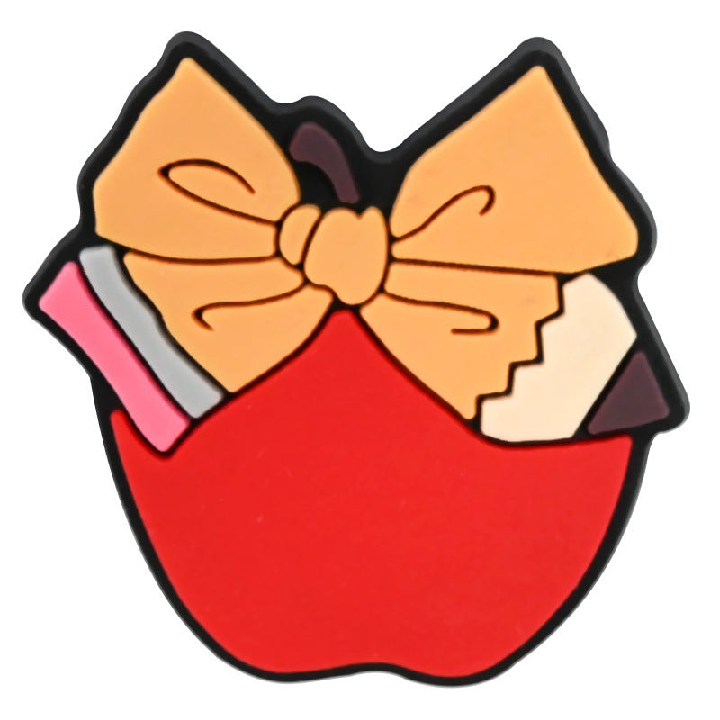 16Pcs Teachers' Day DIY Ideas Series Charms - For Crocs Shoes EVA Bogg Bag Accessories