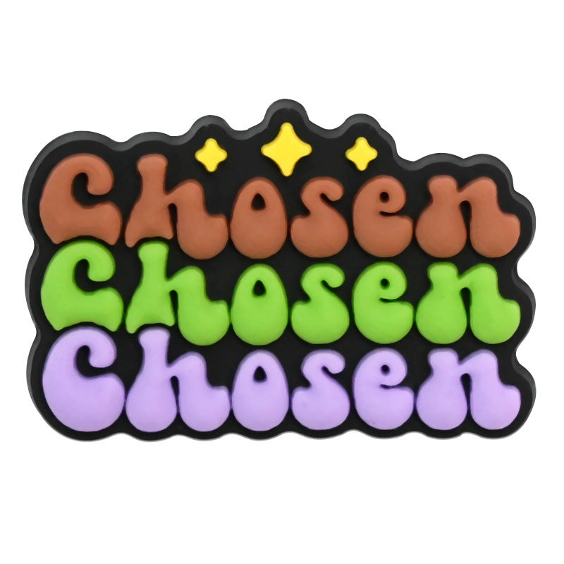 15Pcs English phrases DIY Ideas Series Charms - For Crocs Shoes EVA Bogg Bag Accessories