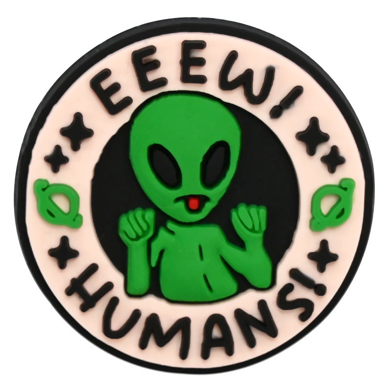 Cartoon alien Series Charms - For Crocs Shoes EVA Bogg Bag Accessories