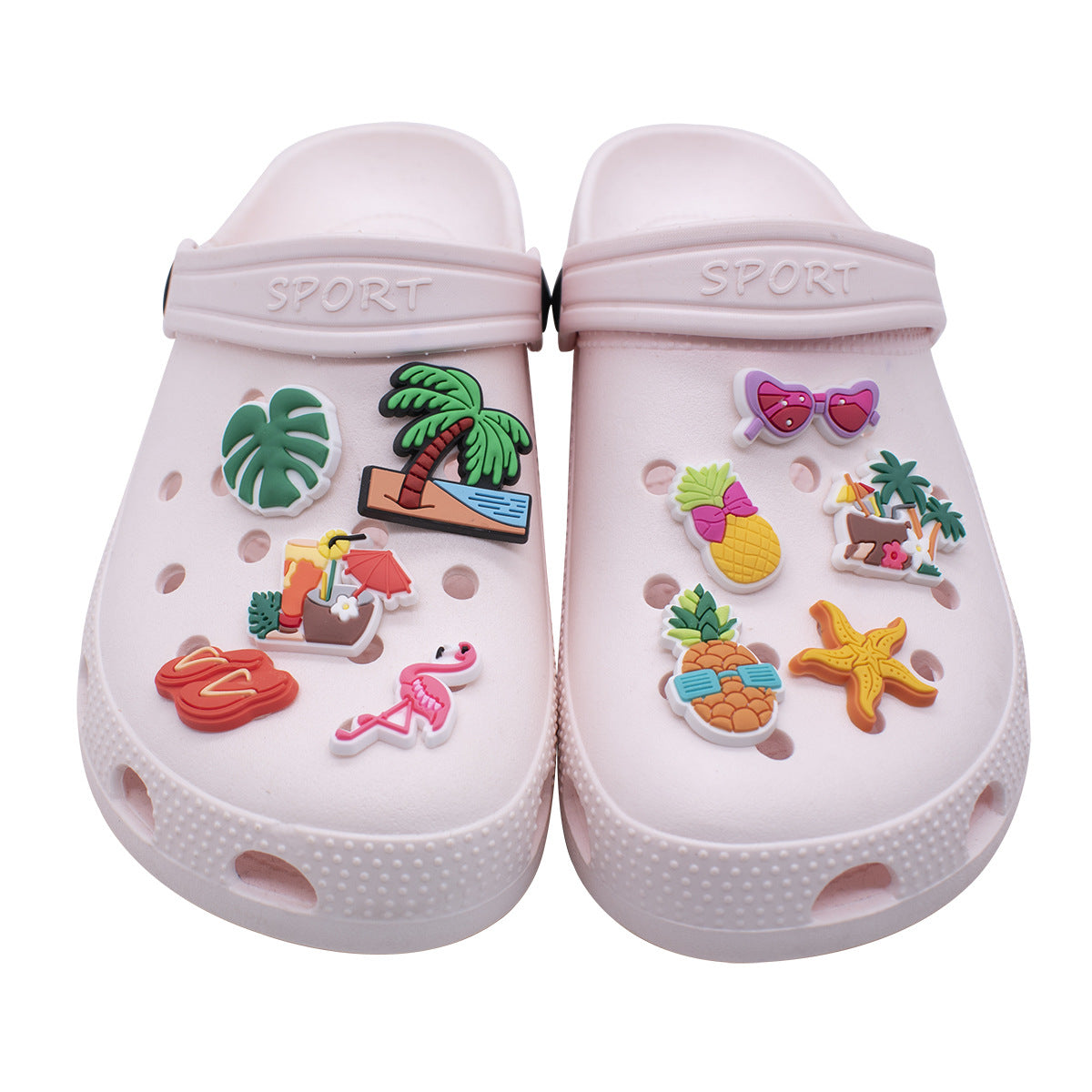 Beach Party Series Charms - For Crocs Shoes EVA Bogg Bag Accessories