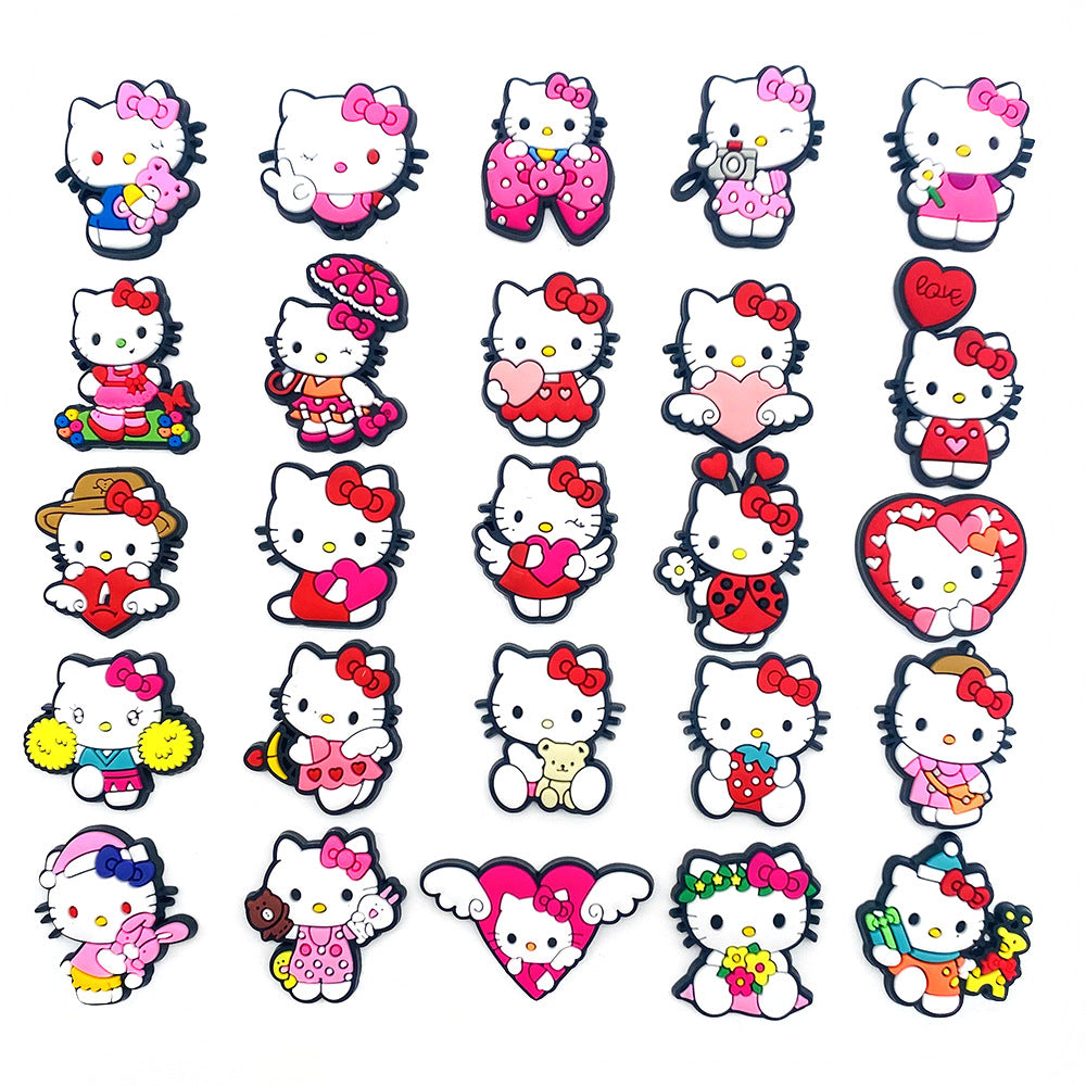 Hello Kitty Series Charms - For Crocs Shoes EVA Bogg Bag Accessories