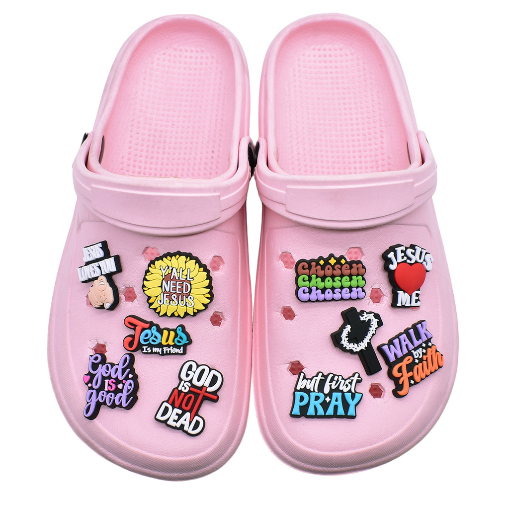 English phrase Series Charms - For Crocs Shoes EVA Bogg Bag Accessories