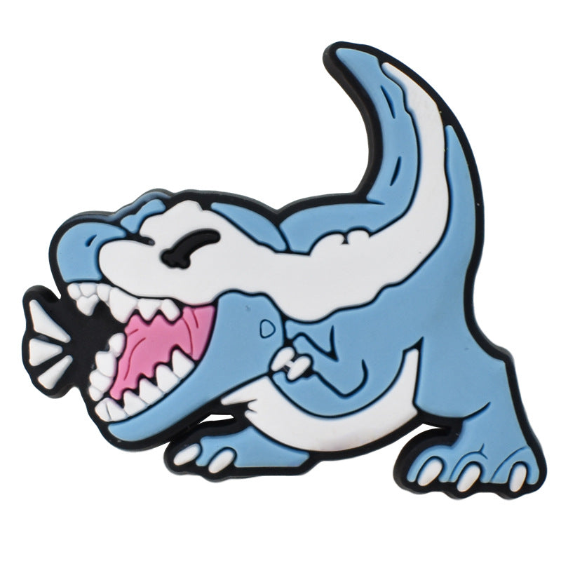 12pcs Animated Dinosaur DIY Ideas Series Charms - For Crocs Shoes EVA Bogg Bag Accessories