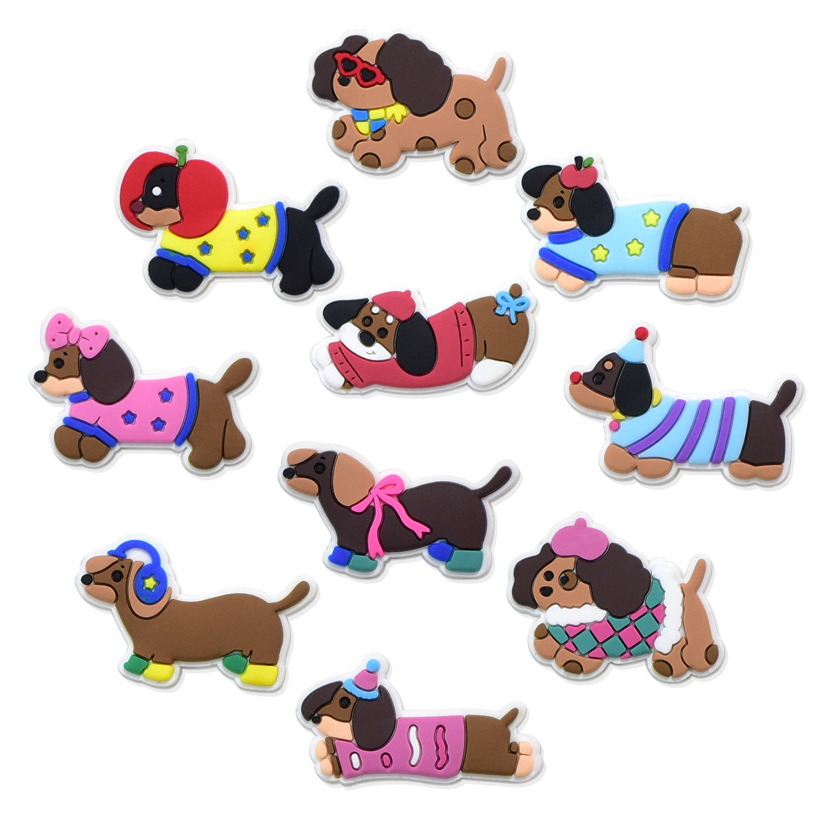 Puppy Series Charms - For Crocs Shoes EVA Bogg Bag Accessories
