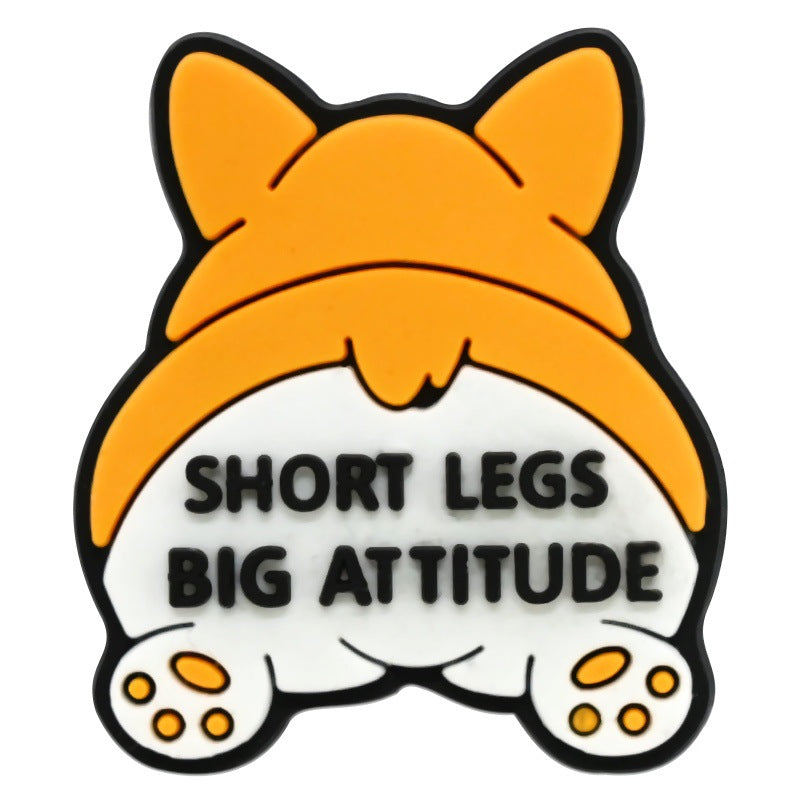 12Pcs Comic Dog DIY Ideas Series Charms - For Crocs Shoes EVA Bogg Bag Accessories