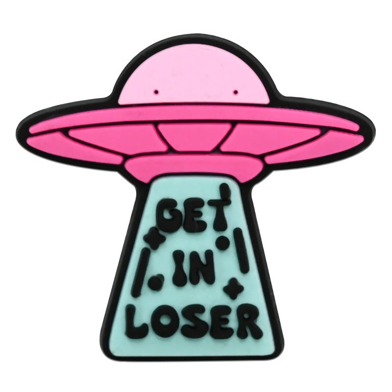 Cartoon alien Series Charms - For Crocs Shoes EVA Bogg Bag Accessories