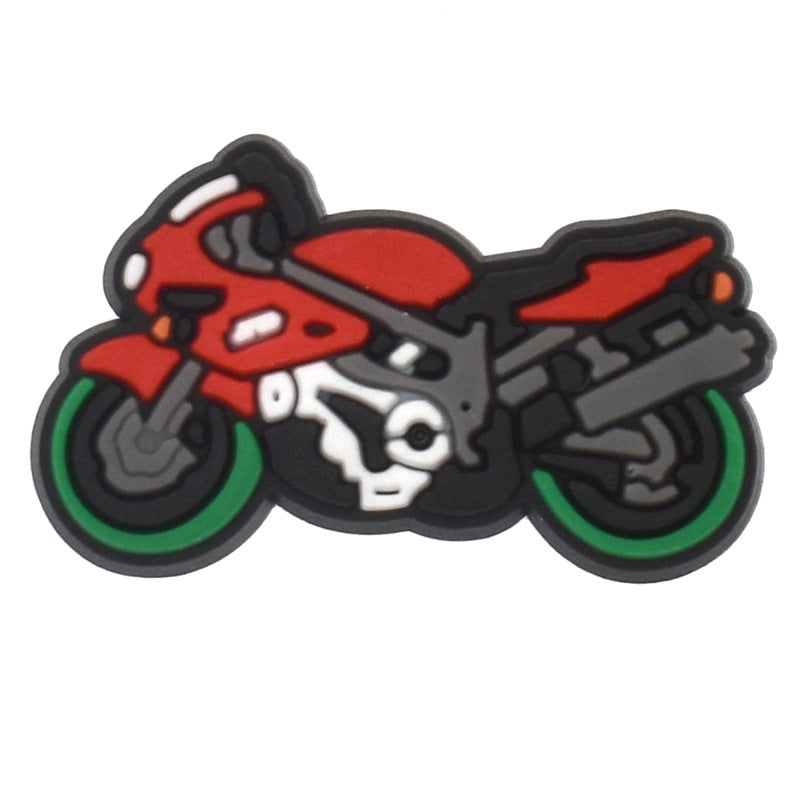 15PCS Motorcycle Racing DIY Ideas Series Charms - For Crocs Shoes EVA Bogg Bag Accessories