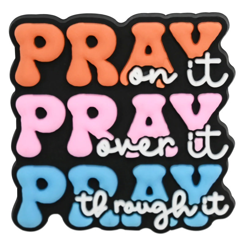 15Pcs English phrases DIY Ideas Series Charms - For Crocs Shoes EVA Bogg Bag Accessories