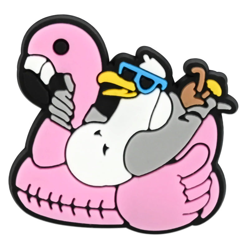Flamingo Series Charms - For Crocs Shoes EVA Bogg Bag Accessories