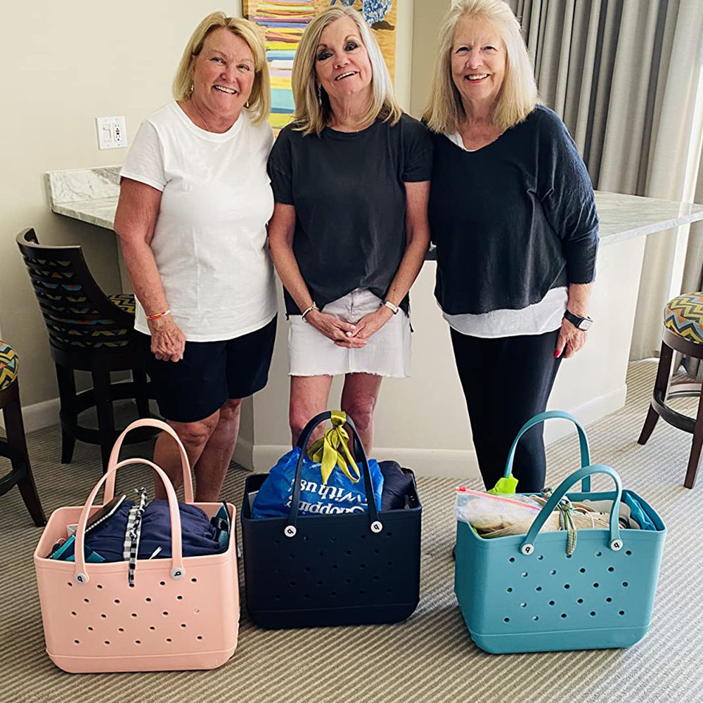 Vietnam Large Capacity EVA Tote Handbag Silicone Waterproof Beach Bag for Sports Gym Market Outdoor