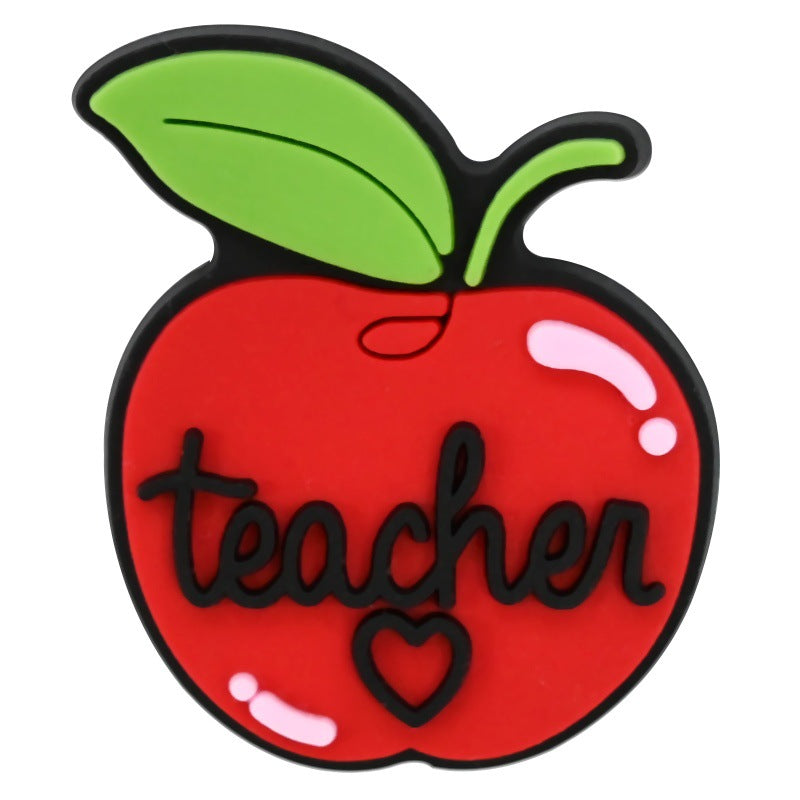 16Pcs Teachers' Day DIY Ideas Series Charms - For Crocs Shoes EVA Bogg Bag Accessories