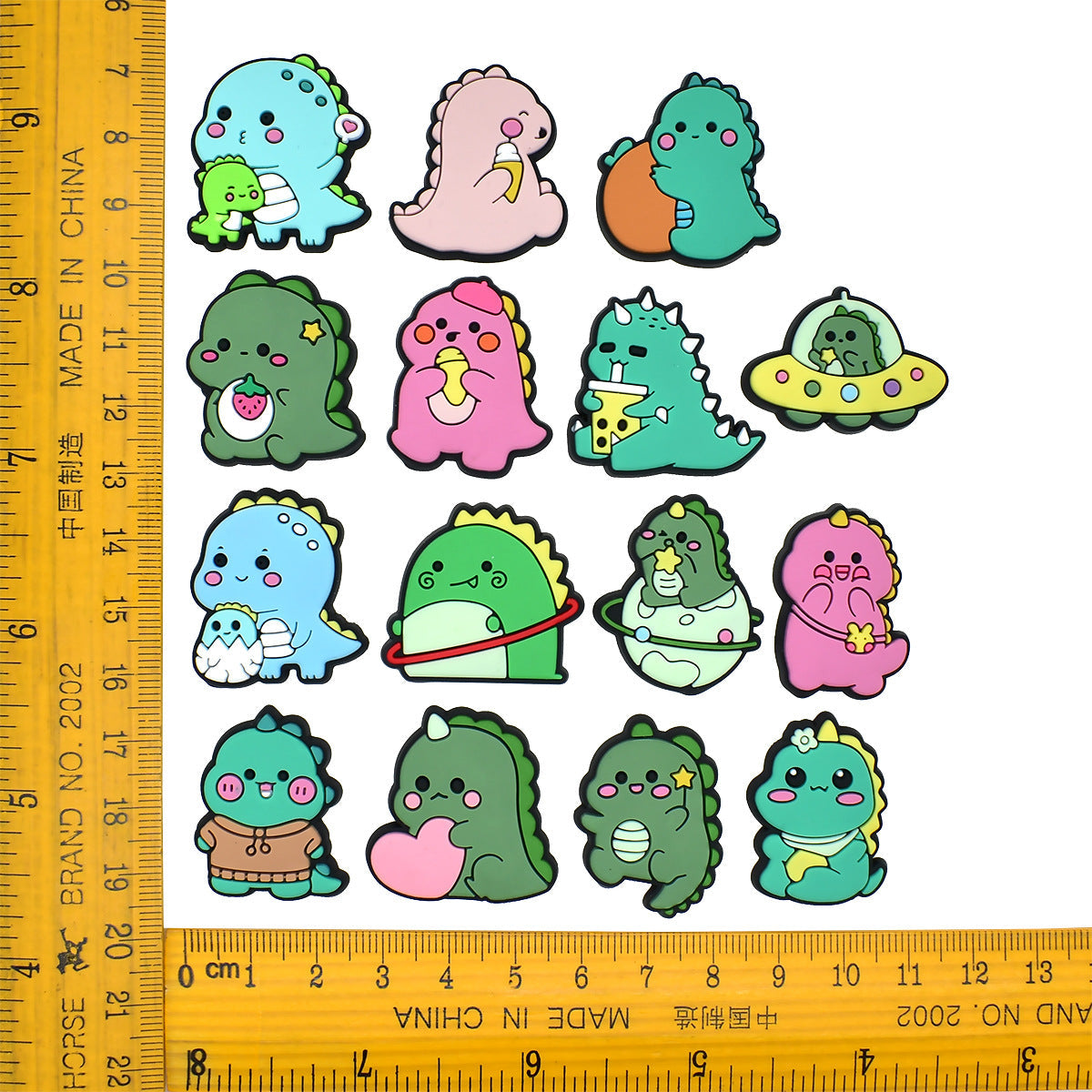 15pcs Cute Monster Cartoon DIY Ideas Series Charms - For Crocs Shoes EVA Bogg Bag Accessories