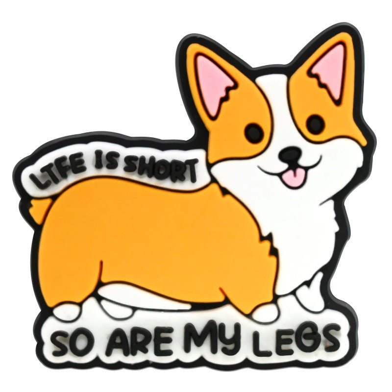 12Pcs Comic Dog DIY Ideas Series Charms - For Crocs Shoes EVA Bogg Bag Accessories