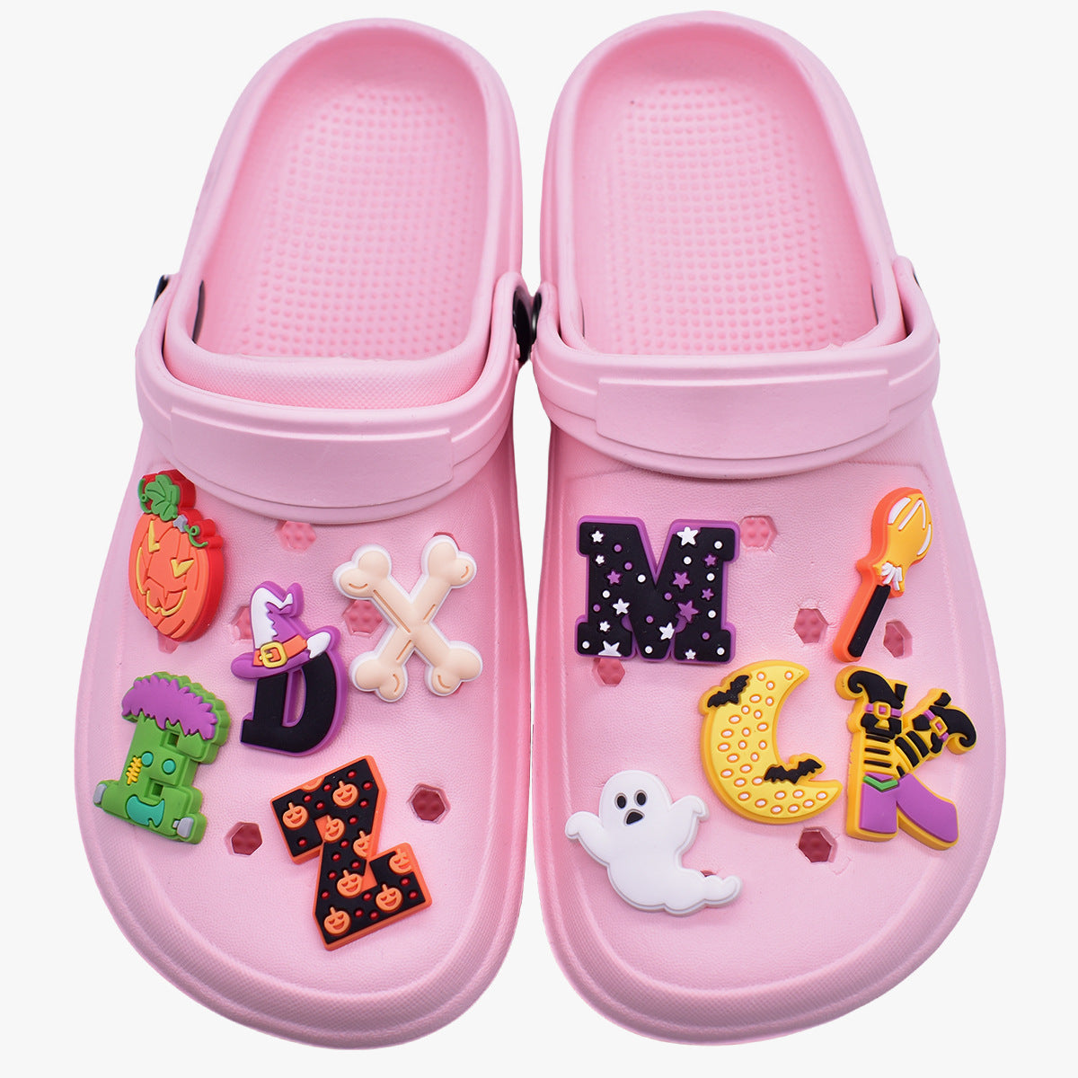 26pcs Letters Halloween Series Charms - For Crocs Shoes EVA Bogg Bag Accessories