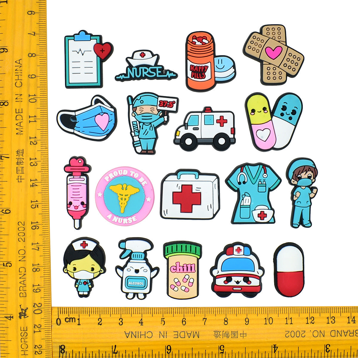 Nurse Series Charms - For Crocs Shoes EVA Bogg Bag Accessories