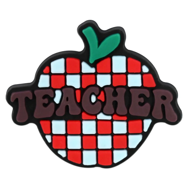 16Pcs Teachers' Day DIY Ideas Series Charms - For Crocs Shoes EVA Bogg Bag Accessories