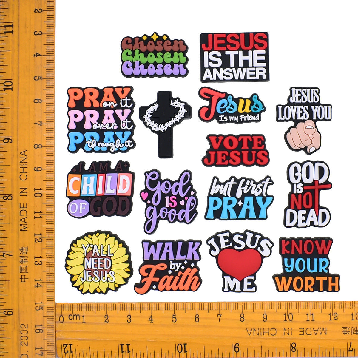 English phrase Series Charms - For Crocs Shoes EVA Bogg Bag Accessories