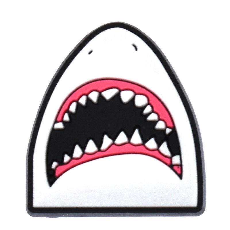 12PCS Cute Shark DIY Ideas Series Charms - For Crocs Shoes EVA Bogg Bag Accessories