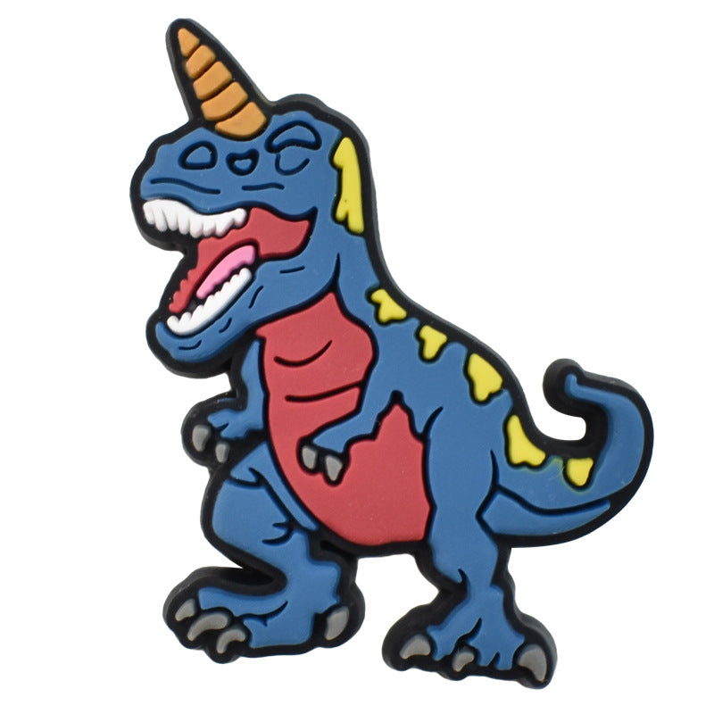 12pcs Animated Dinosaur DIY Ideas Series Charms - For Crocs Shoes EVA Bogg Bag Accessories