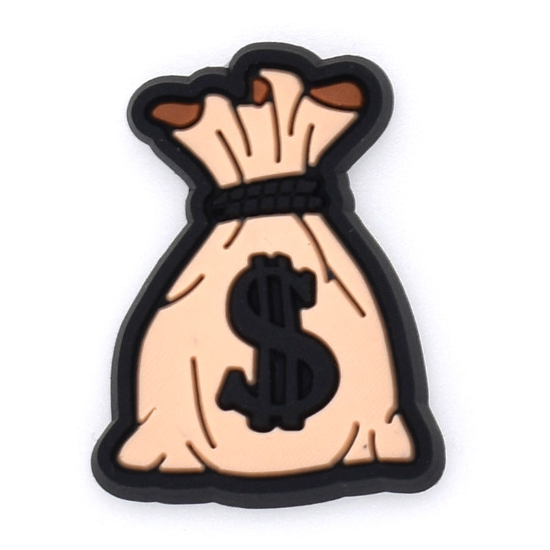 15Pcs US Dollar DIY Ideas Series Charms - For Crocs Shoes EVA Bogg Bag Accessories