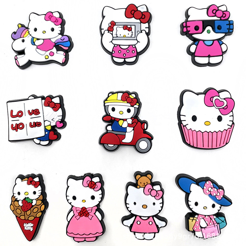Hello Kitty Series Charms - For Crocs Shoes EVA Bogg Bag Accessories