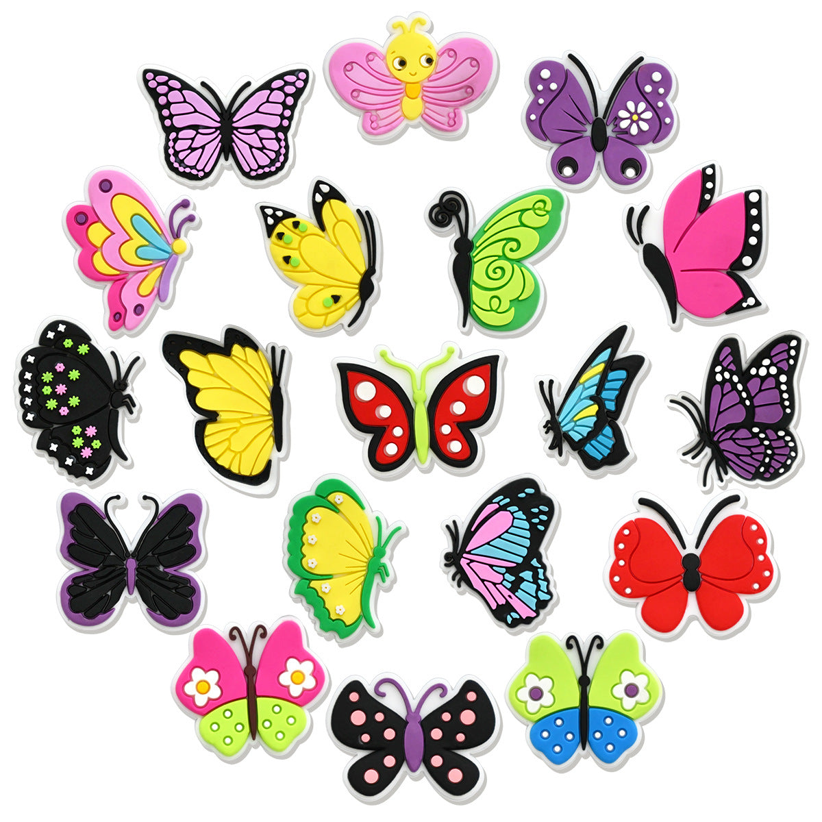 Butterfly Series Charms - For Crocs Shoes EVA Bogg Bag Accessories