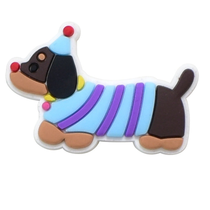 10pcs Cute Puppy DIY Ideas Series Charms - For Crocs Shoes EVA Bogg Bag Accessories