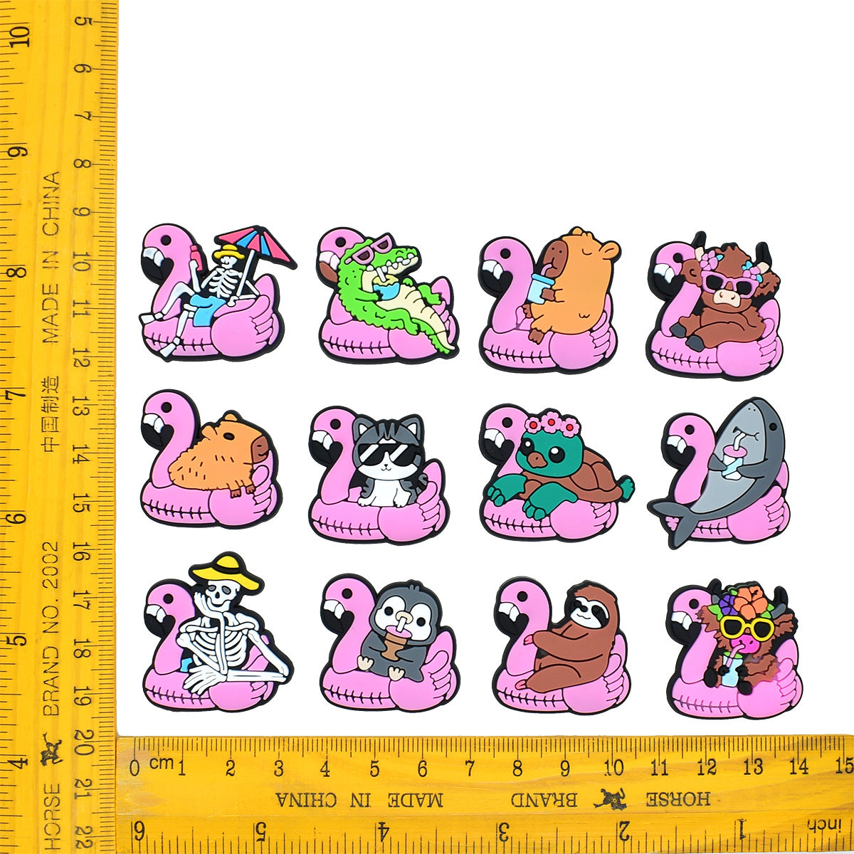 Flamingo Series Charms - For Crocs Shoes EVA Bogg Bag Accessories