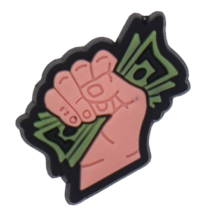 15Pcs US Dollar DIY Ideas Series Charms - For Crocs Shoes EVA Bogg Bag Accessories