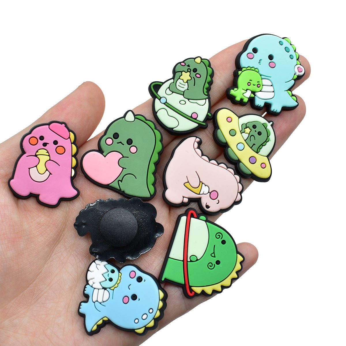 15pcs Cute Monster Cartoon DIY Ideas Series Charms - For Crocs Shoes EVA Bogg Bag Accessories