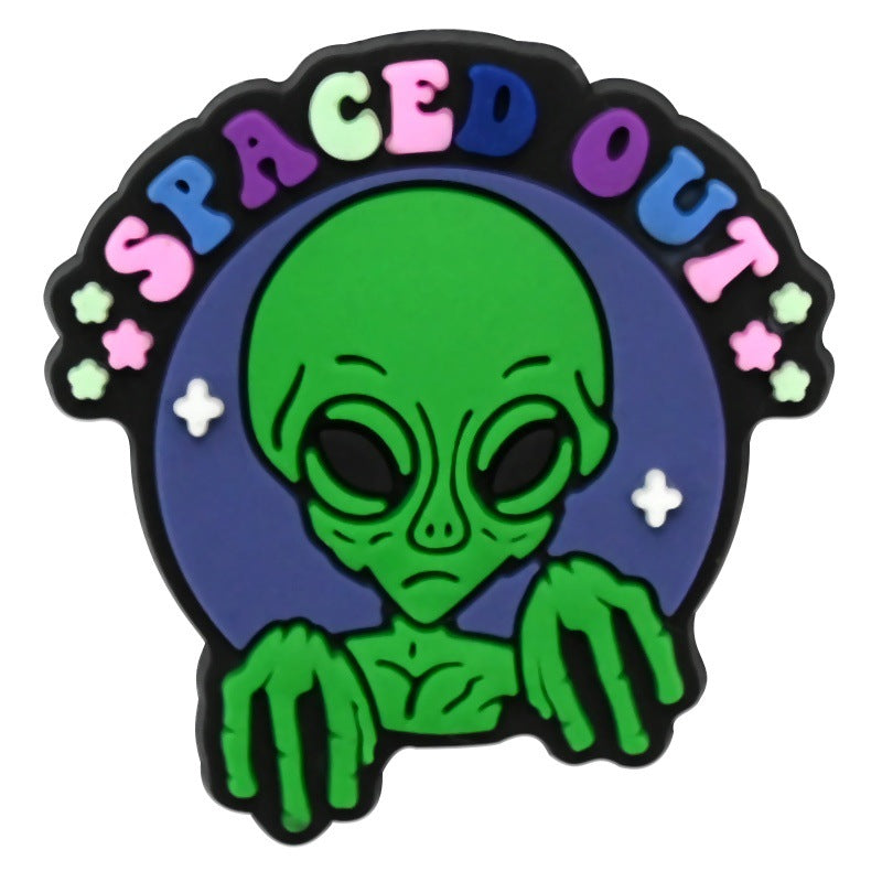Cartoon alien Series Charms - For Crocs Shoes EVA Bogg Bag Accessories
