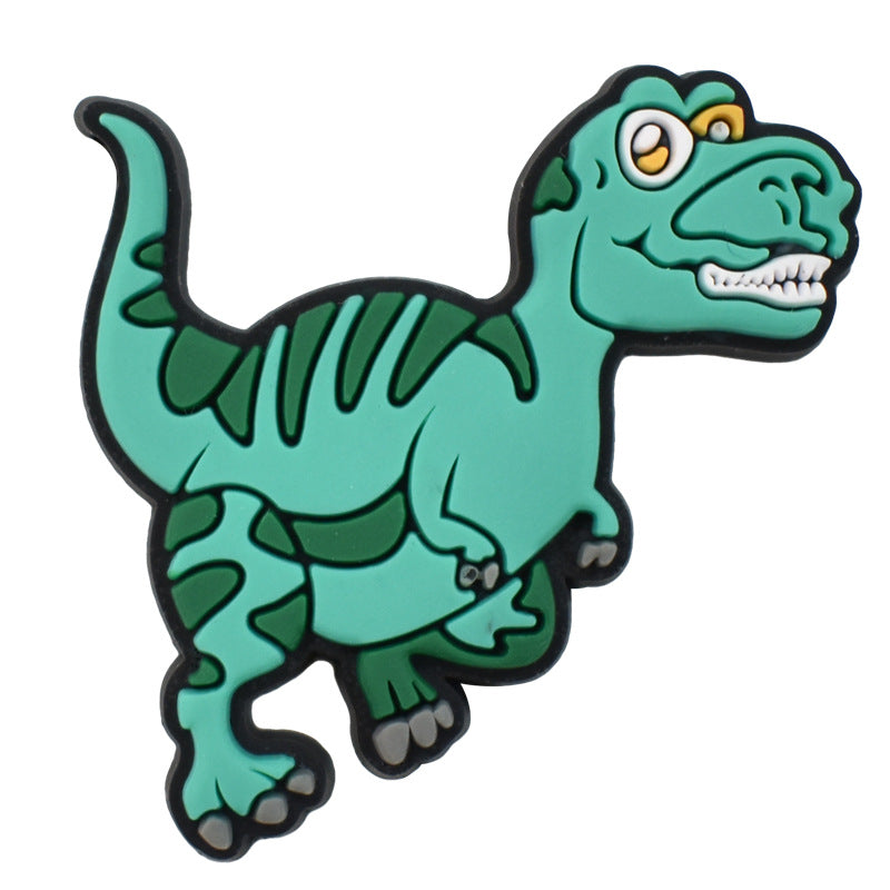 12pcs Animated Dinosaur DIY Ideas Series Charms - For Crocs Shoes EVA Bogg Bag Accessories