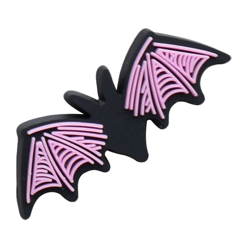 12pcs Halloween Garden Shoes - Black DIY Ideas Series Charms - For Crocs Shoes EVA Bogg Bag Accessories