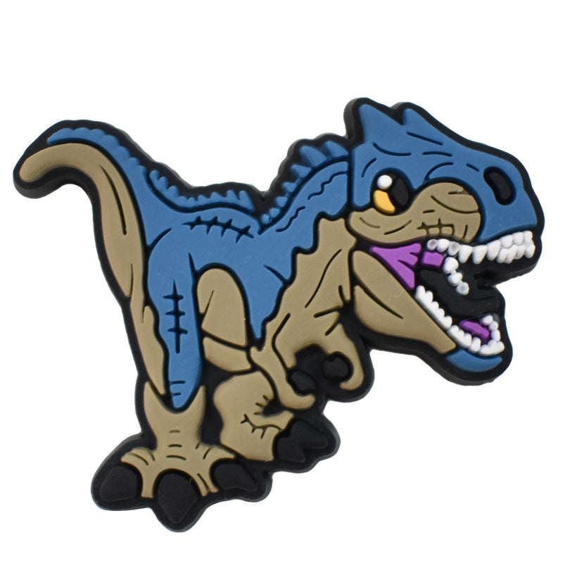 12pcs Animated Dinosaur DIY Ideas Series Charms - For Crocs Shoes EVA Bogg Bag Accessories