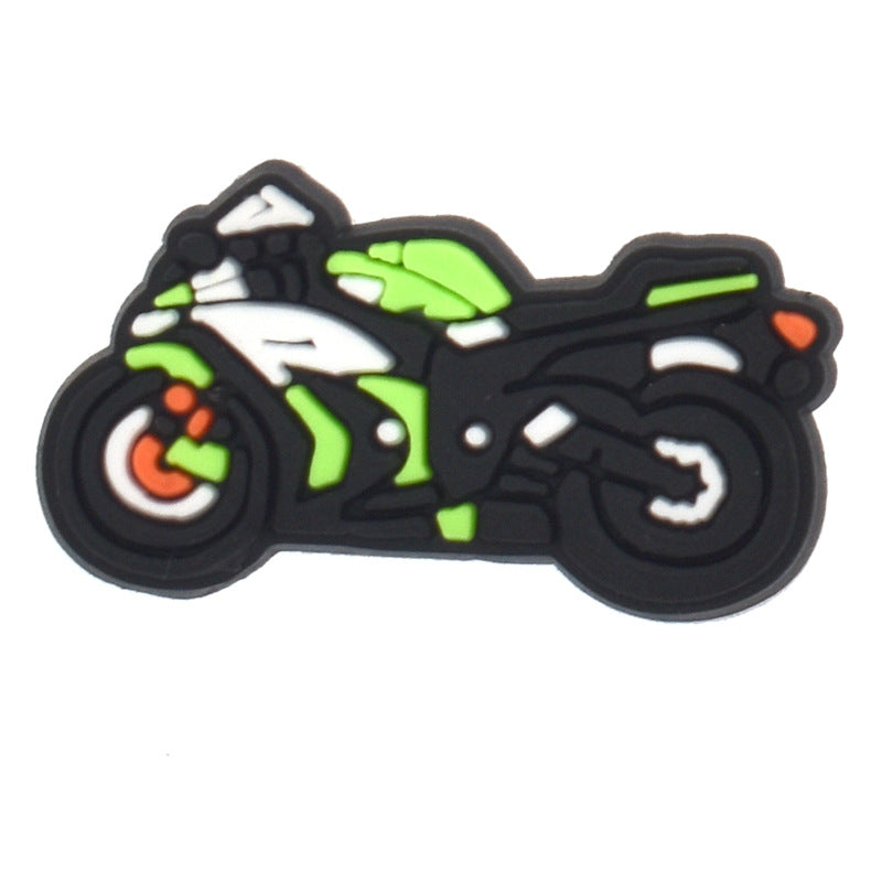 15PCS Motorcycle Racing DIY Ideas Series Charms - For Crocs Shoes EVA Bogg Bag Accessories