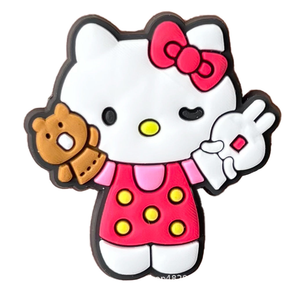 Hello Kitty Series Charms - For Crocs Shoes EVA Bogg Bag Accessories