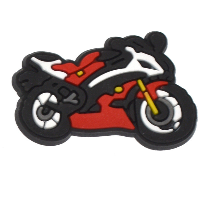 15PCS Motorcycle Racing DIY Ideas Series Charms - For Crocs Shoes EVA Bogg Bag Accessories