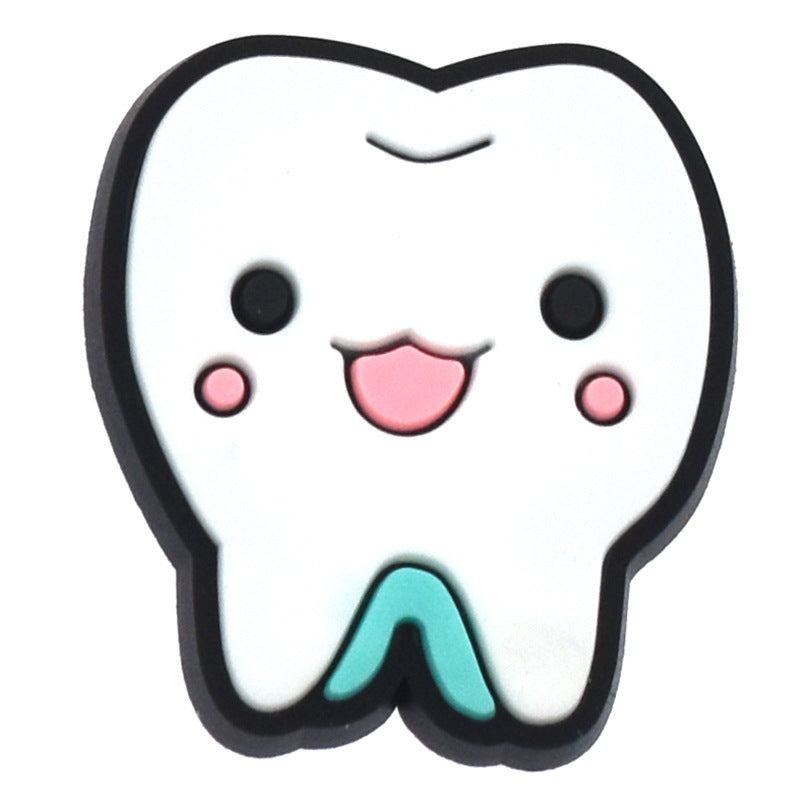 16pcs Protect Your Teeth DIY Ideas Series Charms - For Crocs Shoes EVA Bogg Bag Accessories